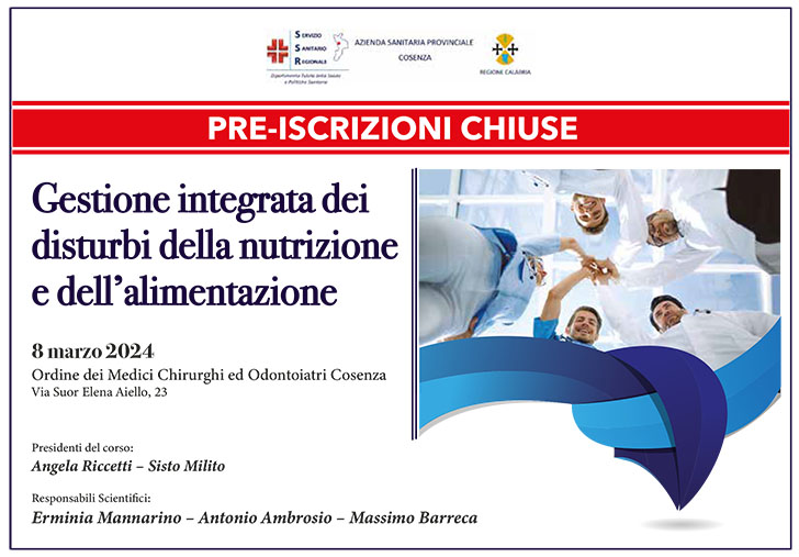 Gestione integrata dei disturbi della nutrizione e dell'alimentazione