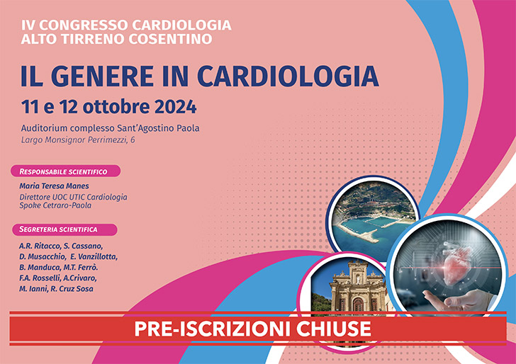 IV Congresso Cardiologia Alto Tirreno Cosentino IL GENERE IN CARDIOLOGIA