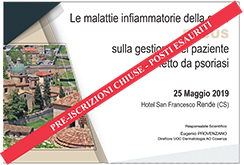 Le malattie infiammatorie della cute: focus sulla gestione del paziente affetto da psoriasi