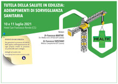 Tutela della salute in edilizia adempimenti di sorveglianza sanitaria